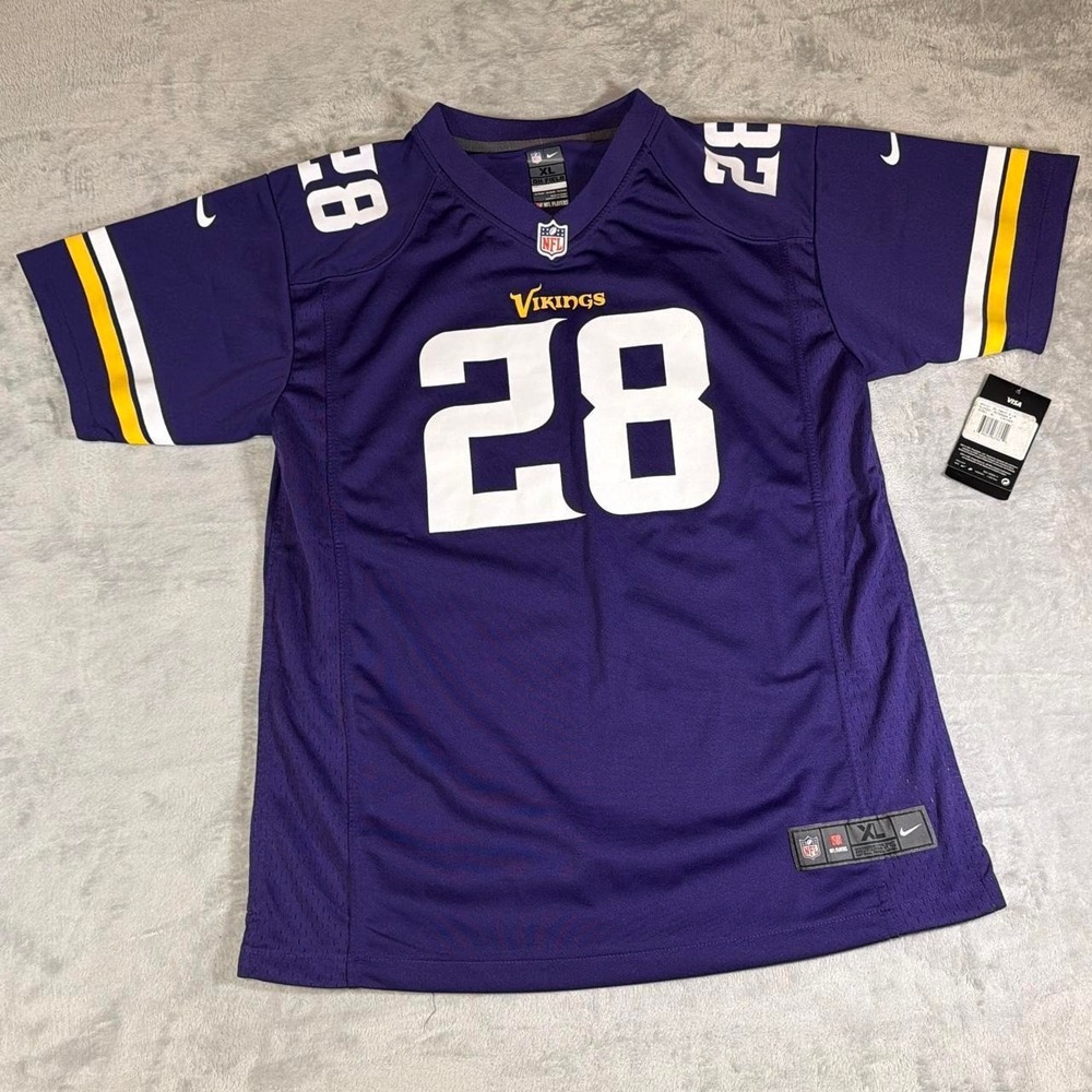 NWT Nike NFL Minnesota Vikings Adrian Peterson 28 On Field Jersey | Purple | XL